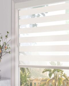 Persilux Cordless Zebra Blinds, Beige, 30" x 72" 