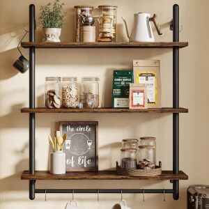 Bestier 3 Tier Industrial Pipe Shelving