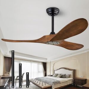 Dearnow 52" Wood Ceiling Fan w/out Light