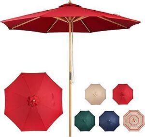 9ft Bamboo Patio Umbrella