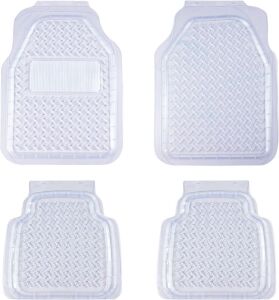 August Auto All Weather Transparent Universal Fit Car Floor Mats, 4 Pc 