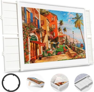 1500 Pieces Rotating Puzzle Board with Drawers and Cover