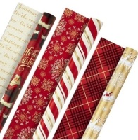 Hallmark Reversible Christmas Wrapping Paper 6 boxes of 3 rolls each