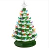 Pre-Lit Ceramic Tabletop Christmas Tree with Lights- 15in