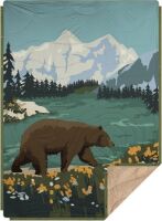 Outdoor Camping Blanket with Sherpa Lining