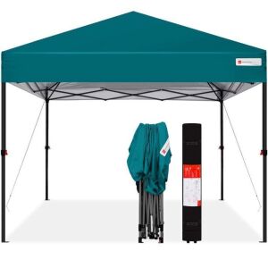 One-Person Setup Instant Pop Up Canopy w/ Case, 4 Weight Bags - 10x10ft