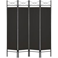 4-Panel Folding Privacy Screen Room Divider Decoration Accent, 6ft
