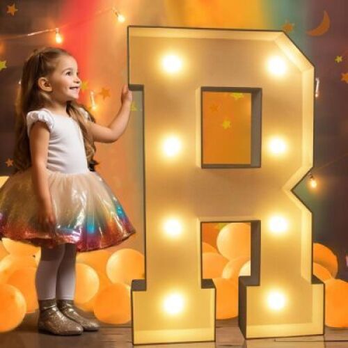 Lot of (4) LED Marquee Letter "R" 3ft