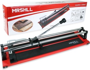 24 Inch Manual Tile Cutter - Porcelain Ceramic Tile Cutter with Hardened Tungsten Carbide Cutting Wheel - Anti-Skid Base - Double Rails - Lightweight with Ergonomic Handle - Ceiling Tile Cutter