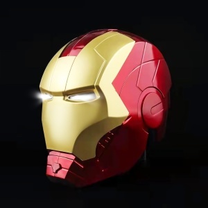 Iron Man MK43 Helmet Electronic 1:1 Wearable Iron Man Mask Open/Close LED Light Up Eyes Action Figure