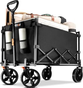 Collapsible Wagon Cart, Heavy Duty Foldable