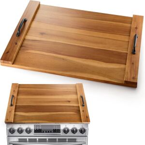 Noodle Board Stove Cover with Sturdy Handle, 30.3x22'' 