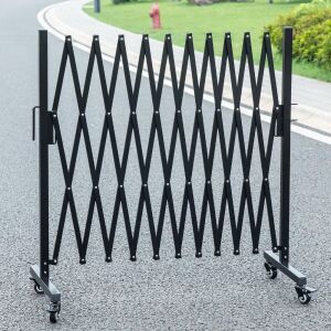  KENNISI Expandable Mobile Metal Barricade, 11 Feet