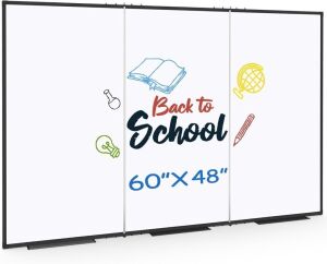 Foldable Magnetic White Board, 60" x 48" 