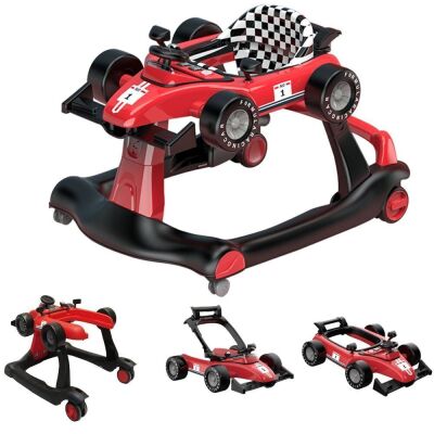  CAM2-KIDS 4-in-1 Baby Walker with Adjustable Height & Speed, Music, Lights, Steering Wheel