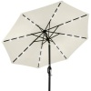 Solar LED Lighted Patio Umbrella w/ Tilt Adjustment, UV-Resistant- 10ft