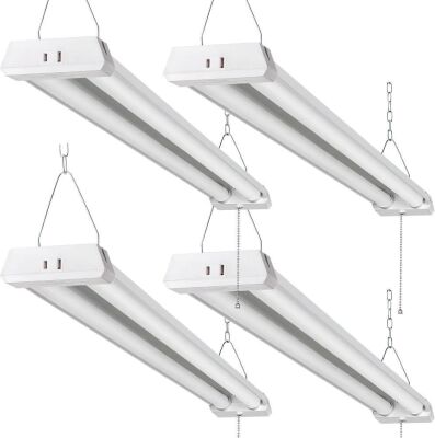 4FT Linkable LED Shop Lights, 42W, 4 Pack 