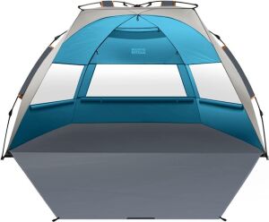  OutdoorMaster Beach Tent for 3-4 Person with UPF 50+ UV Protection Removable Skylight Family Size 