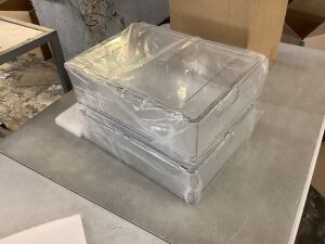 Lot of (2) Plastic Stackable Drawers 