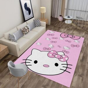 Kawaii Cat Area Rug, 5' x 7' 