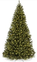 Pre-Lit Artificial Spruce Christmas Tree w/ Foldable Metal Base 6ft