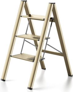 3 Step Aluminum Lightweight Folding Step Ladder