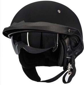 ILM 3/4 Open Face Motorcycle Helmet, Large 