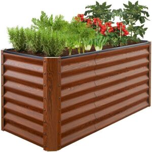 Outdoor Metal Raised Garden Bed for Vegetables, Flowers, Herbs - 4x2x2ft 