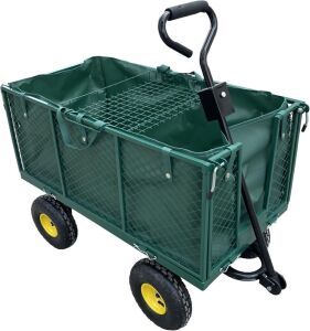 Heavy-Duty Garden Cart w/ Detachable Sides, 660lb Capacity, 38" x 20" x 28"  