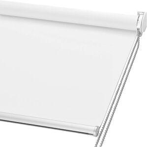  ChrisDowa 100% Blackout Roller Shade, White, 35" W x 72" H 