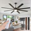 65 in. Indoor/Outdoor 3CCT 8 Blades Large Ceiling Fan with Light and Remote