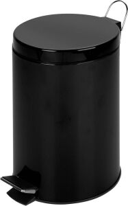  Honey-Can-Do Step Trash Can, 3-Gal, Black 