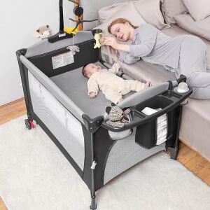 Baby Bassinet 5-in-1 Pack and Play Portable Crib