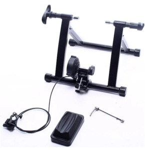 BalanceFrom Bike Trainer Stand Steel Bicycle Exercise Magnetic Stand with Front Wheel Riser Block