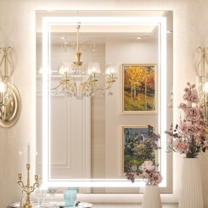 LED Bathroom Mirror 24" x 32" with Frontlit and Backlit