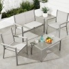 4-Piece Textilene Outdoor Conversation Set w/ Cushions, Table 