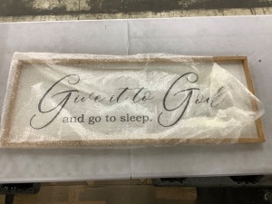 Framed Give it to God and Go to Sleep Sign