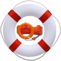 Lifebuoy Set 20Inch Life Preserver Ring and Water Floating Lifesaving Rope&nbsp;