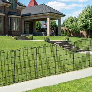 INJOPEXI Decorative Garden Fence 6 Panels w/out Gate, 36' H