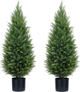 ECOLVANT 3ft Artificial Topiary Tree, 2 Pack