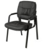 Padded Leather Office Side Chair - Appears New