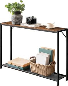 43.7" Narrow Sofa Table with Shelf