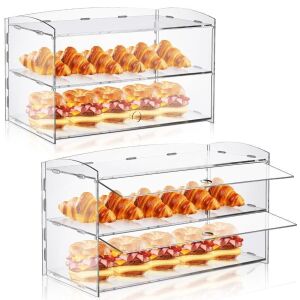 Wenqik 2 Pcs Pastry Display Case