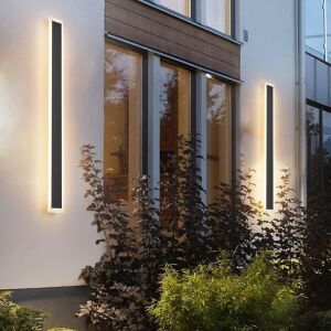 Aipsun 2 Pack Black 39.4inch Modern LED Exterior Wall Sconce