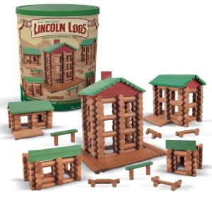 LINCOLN LOGS Collector's Edition Village Set - 327 Real Wood Pieces, Ages 3+, Retro Building Toy for Boys/Girls, Creative Construction Game