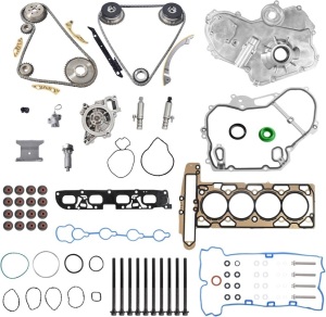 2.4 Timing Chain Kit with Water Pump Oil Pump Head Gasket for 2011-2017 Chevy Equinox Malibu GMC Terrain Buick Regal Verano 2.4L Ecotec