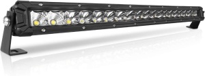 22 Inch LED Light Bar Single Row Flood & Spot Beam Combo 20000LM Off Road LED Light Bar Driving Light for Pickup SUV ATV UTV Truck Roof Bumper