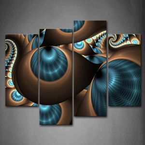 Abstract Wall Art, 4 Panels