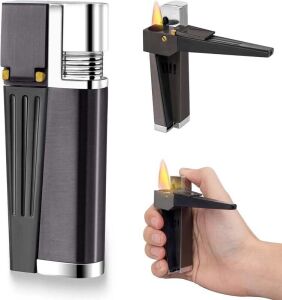 Foldable Metal Lighter Pipe Combination Portable Smoking Lighter 2 in 1 Baskets