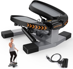 Sportsroyals Stair Stepper for Exercises-Twist/Mini Stepper with Resistance Bands and 330lbs Weight Capacity